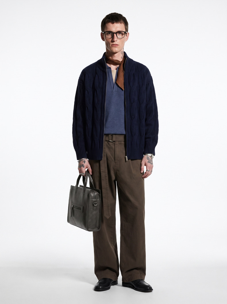 Inflation Jacquard Knit Jacket