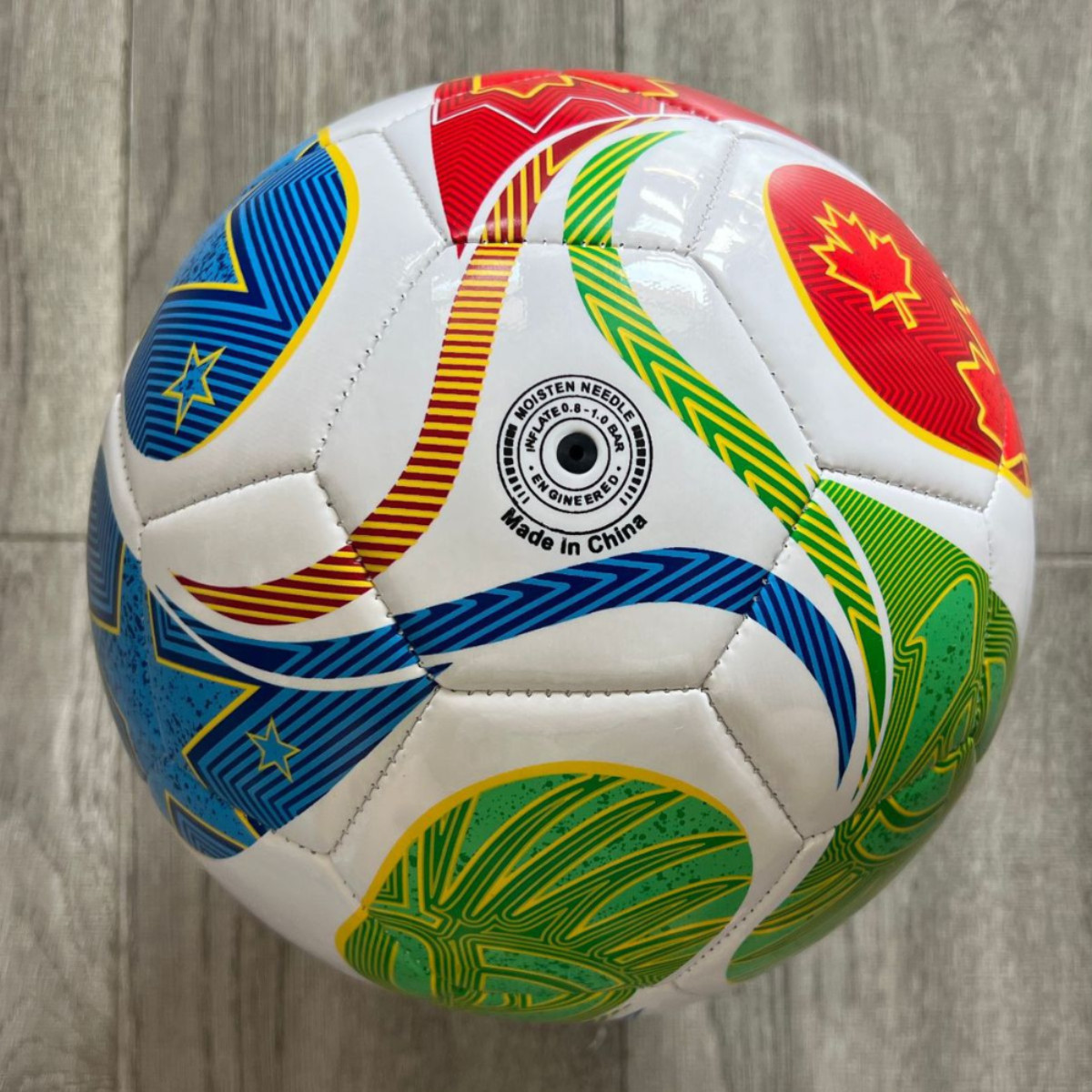 2026 Usa-Canada-Mexico World Cup Style Machine-Sewn Football Tpu Pu Football Machine-Sewn 32-Panel Flag Football