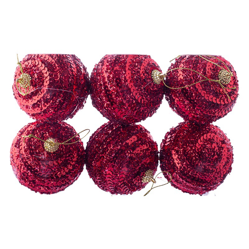 8cm6 flor roja oblea espuma BOLA DE Navidad decoración suministros centro comercial ventana hogar colgante bola