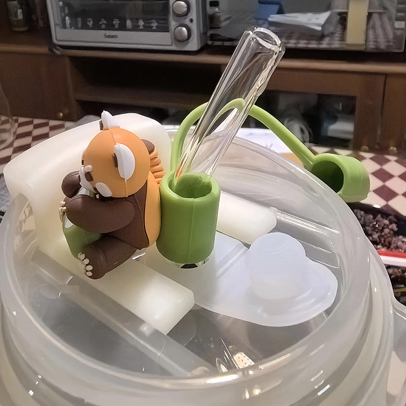 Accesorios para vasos de agua de 30cm pajita de vidrio Stanley resistente a altas temperaturas taza de hielo taza termo más largo