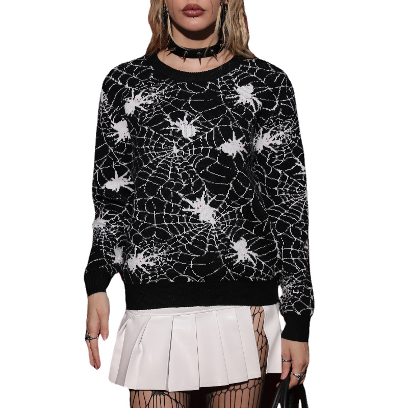 Women's sweater cross-border clothing hot style 2023 autumn and winter new style personalized jacquard pullover sweater for women_voghion.com