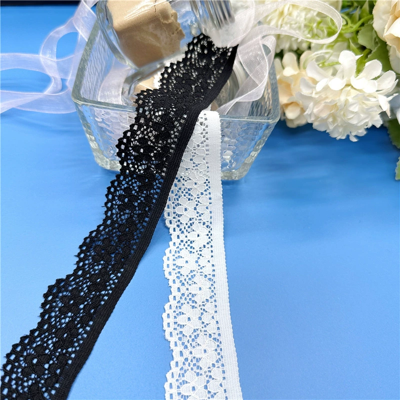 Эластичная кружевная тесьма 2,6 см для одежды, женские аксессуары, кружево для носков, оптом, в наличии