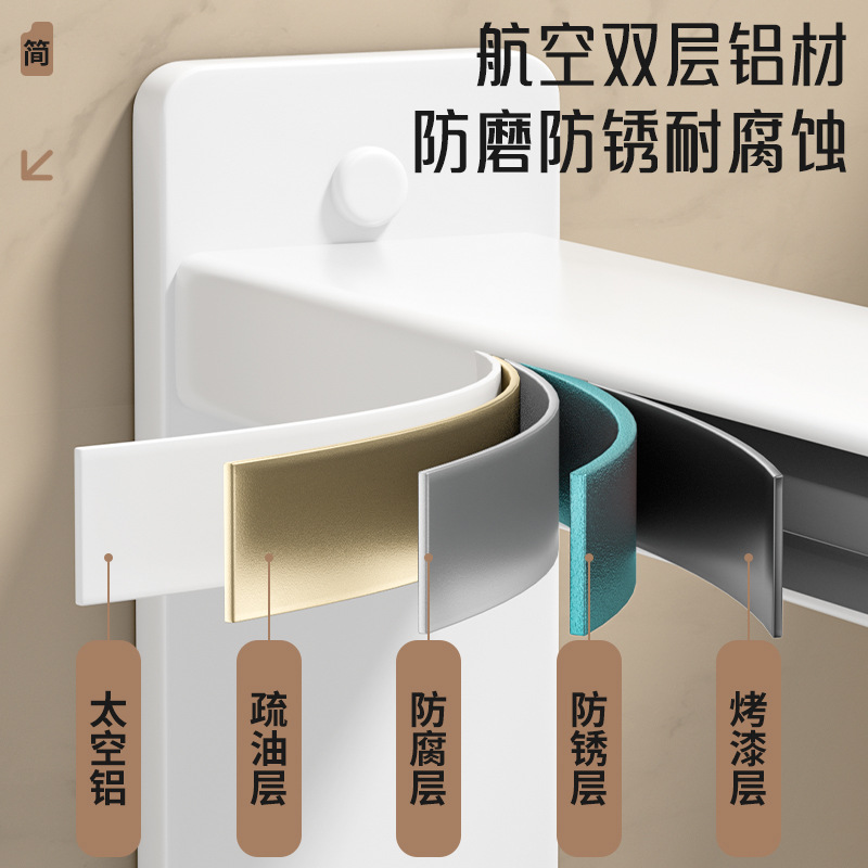 Cocina gancho giratorio multifuncional estante de almacenamiento montado en la pared espátula estante de almacenamiento cuchara pala rack ponche-rack libre