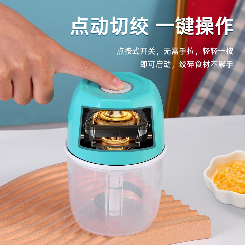 Picadora Eléctrica Mini de Ajo de Plástico Eléctrico, Automático