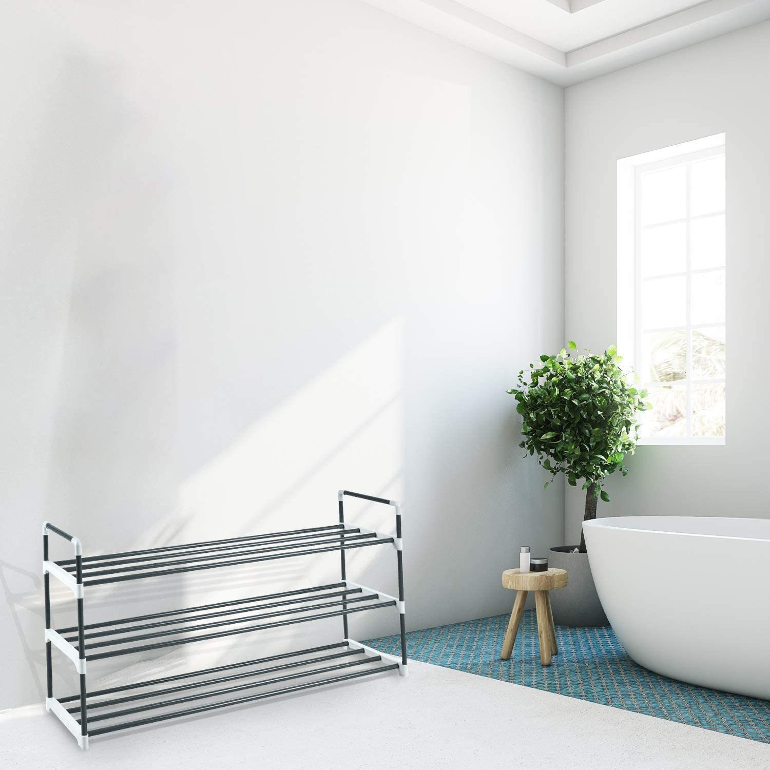 跨境电商90cm简易组装家居经济实惠型自由组装收纳小鞋架厂家批发