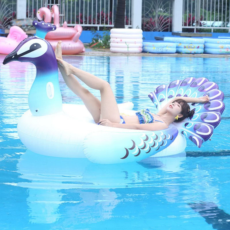 Производитель поставляет ПВХ сетка кардинал павлин плавательный круг для взрослых утолщение водная надувная кровать игрушка плавающая пластина бассейн