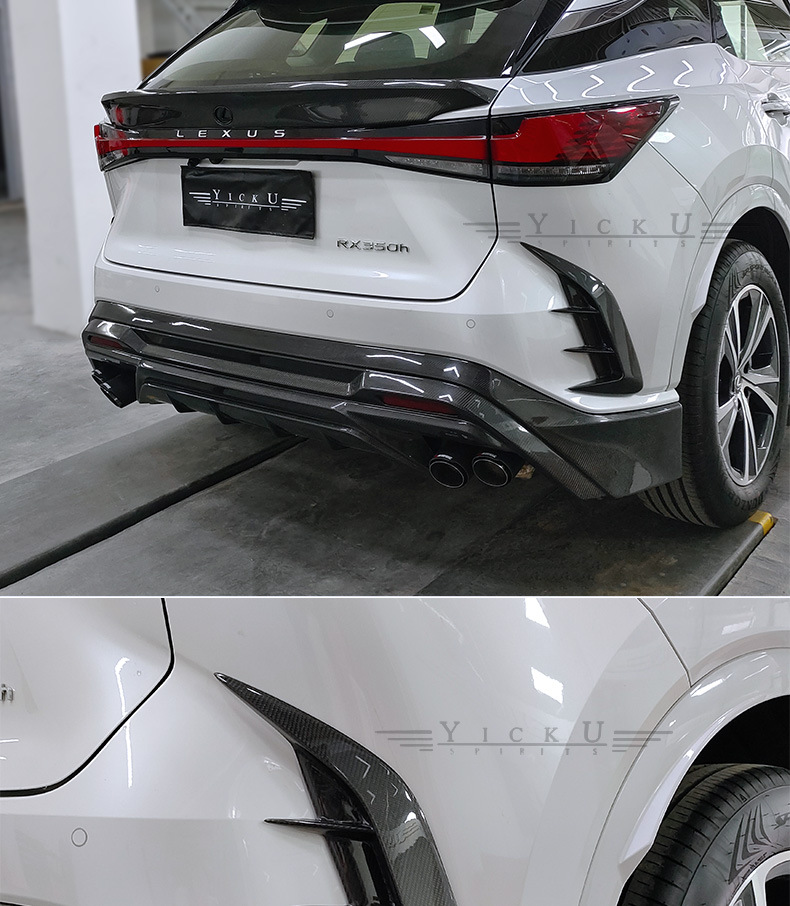 Suitable for 23-25 Lexus Rx350 Modified Trd Carbon Fiber Front Lip, Rear Lip, Side Skirt and Tail Top Wing