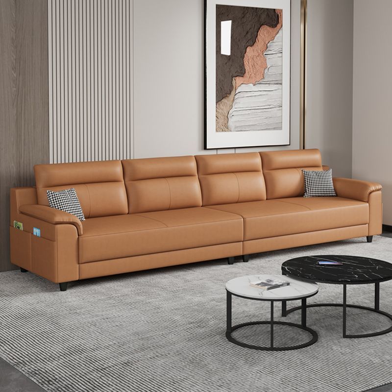 Cream Style Cat Scratch Leather Sofa Straight Row Three-Person Four-Person Home Large and Small Living Room Nordic New Model in Stock