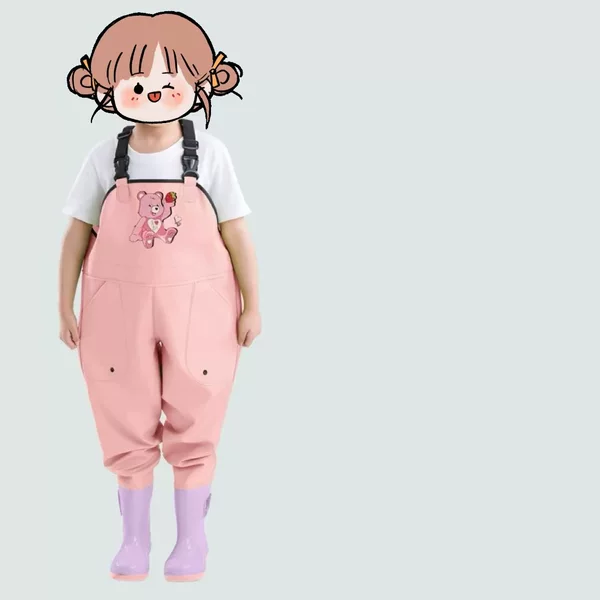 New Children's Half-body Strap Wading Suit Special Half-body Strap Wading Suit for Kindergarten to Dig Sand in the Sea