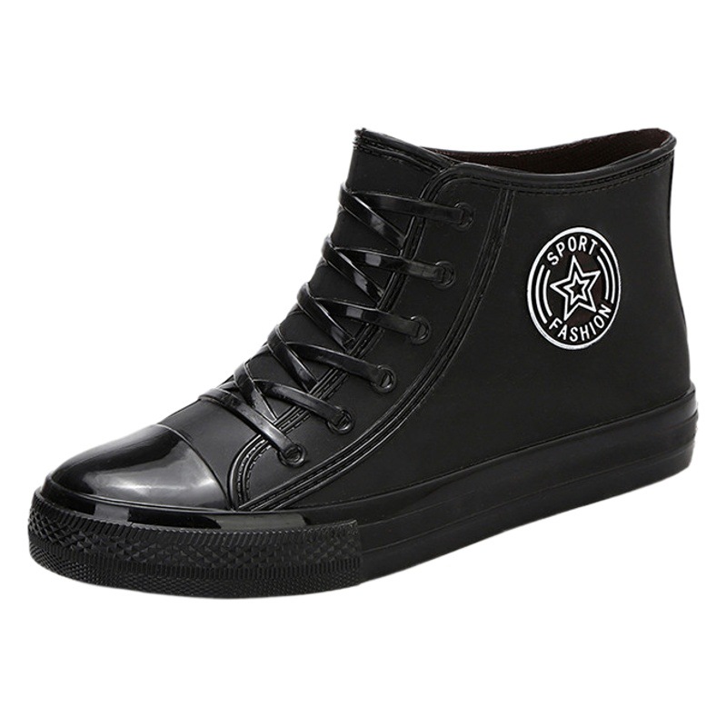 Zapatos impermeables Botas de lluvia de mujer Botas de lluvia al por mayor Estudiante Zapatos de goma antideslizantes botas de agua para adultos zapatos cortos de trabajo de moda comercio exterior