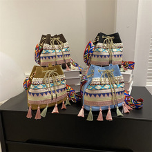 外贸 复古刺绣流苏包 布包包 单肩包 斜挎包 国风包 布艺包民族风