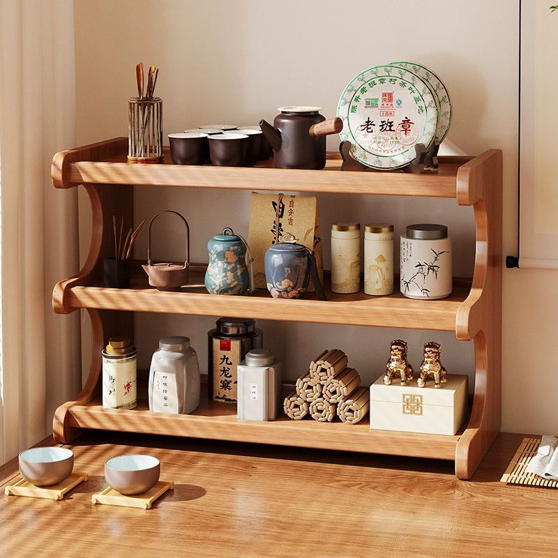 Настольная полка для хранения для офиса, держатель для чашек в чайной комнате, небольшая многослойная простая полка для хранения в домашних условиях.