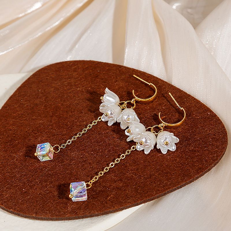 Flower Pattern Women'S Gender 1 Pair Sweet Flower Plating Alloy Earrings
