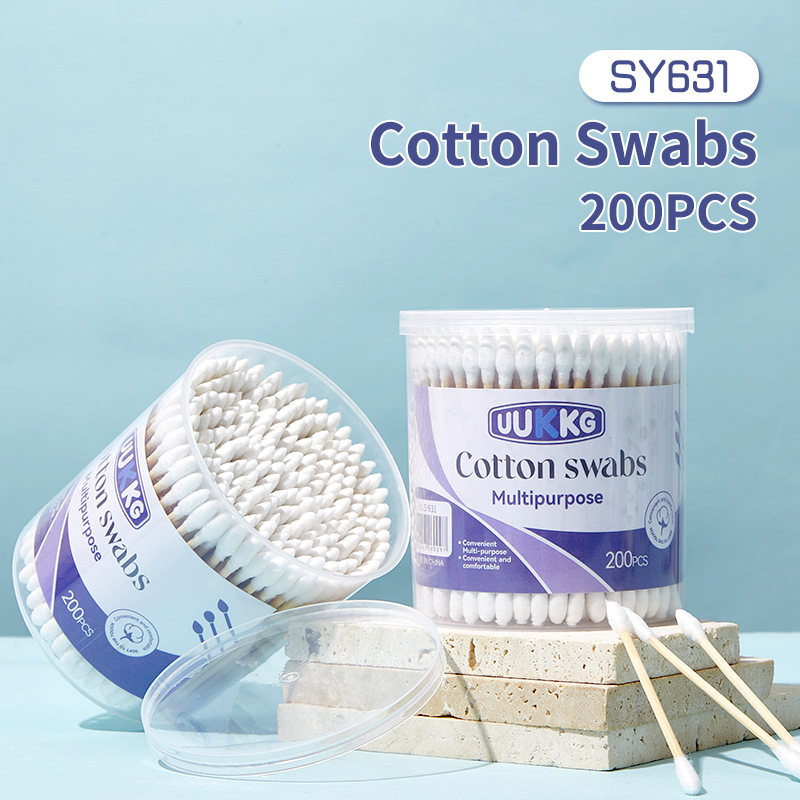 UUKKG punta redonda doble punta de algodón de doble propósito 500 packs de algodón desechable para cosméticos de cuidado de algodón exclusivo a través de la frontera