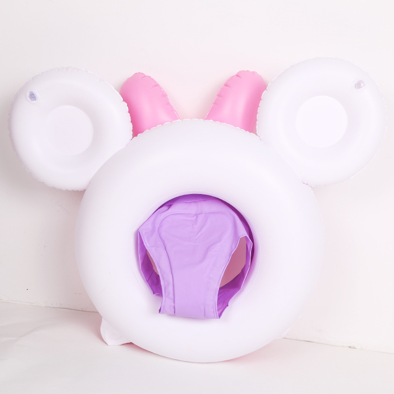 Children's cartoon inflatable breathable swimming ring PVC