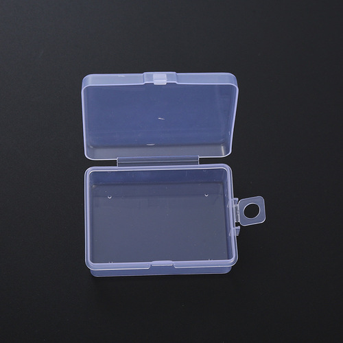 Rectangular small lock storage box hardware accessories electronic components fishing gear jewelry packaging box transparent plastic small box