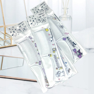 Cartoon Kitten Hairdressing Comb Girl's Heart Puppy Sticker Dormitory Hairdressing Comb Teeth Portable Coil Hair Plastic Comb