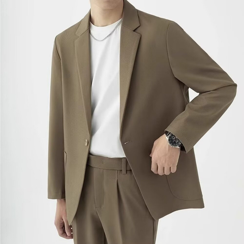 Cross-border American Style High Street Casual Suit Men's Loose Dape Korean Style Fashionable Suit suit Men's Casual Jacket Cross-border American Style High Street Casual Suit Men's Loose Dape Korean Style Fashionable Suit suit Men's Casual Jacket