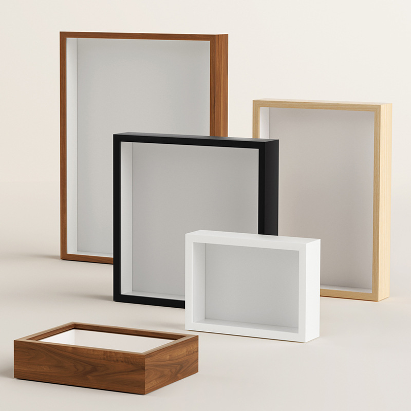 Three-Dimensional Hollow Photo Frame Empty Frame Wholesale Wall Hanging Wooden Dried Flower Butterfly Specimen Frame Handmade DIY Table Picture Frame