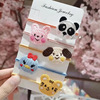 Cartoon children's hairpins for leisure, knitted hairgrip, cute hair rope, bangs