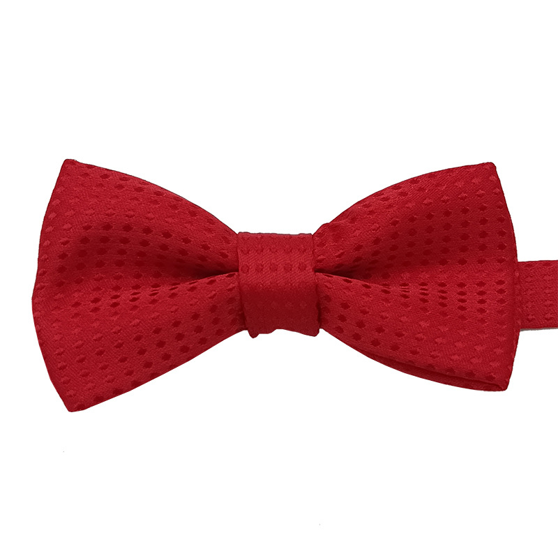 Lugar del fabricante Versión coreana de la pajarita para niños de doble capa para estudiantes de primaria hilo de poliéster teñido en hilo de seda color sólido accesorios para mascotas lazo