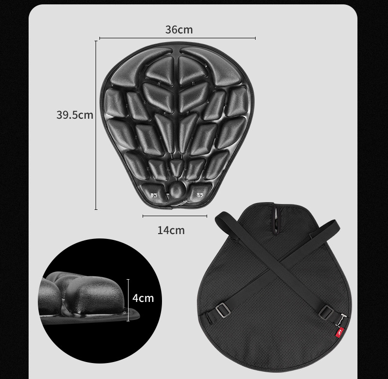 Jft Motorcycle Seat Cushion Cover Waterproof Airbag Inflatable Electric Vehicle Universal Breathable Insulated Seat Cushion Upgrade and Modification