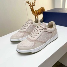 欧洲站男鞋外贸高定D家休闲运动板鞋经典百搭老花真皮印花潮流男