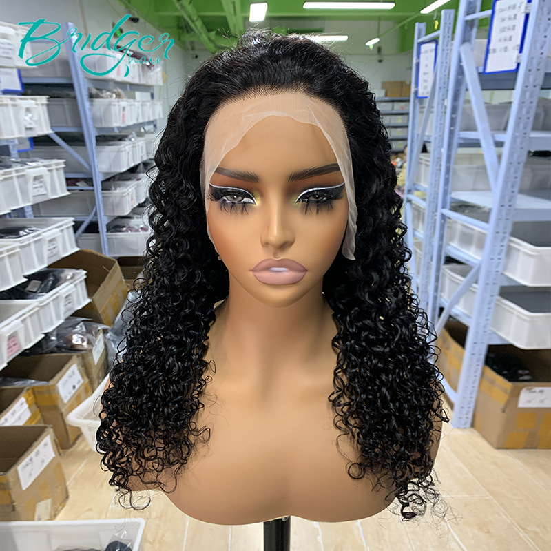13*4 Splicing Headgear New curly1 Natural Color Real Human Hair Wig human hair wigs