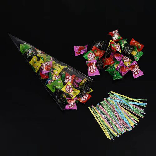 opp triangle bag transparent candy packaging bag opp plastic bag cone snack packaging amazon