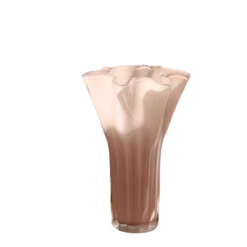 Creative Cabbage Flower Vase Petal Vase Decor Simple Living Room Dining Room Model Room Flower Pot Flower Arrangement Glass Soft Decoration