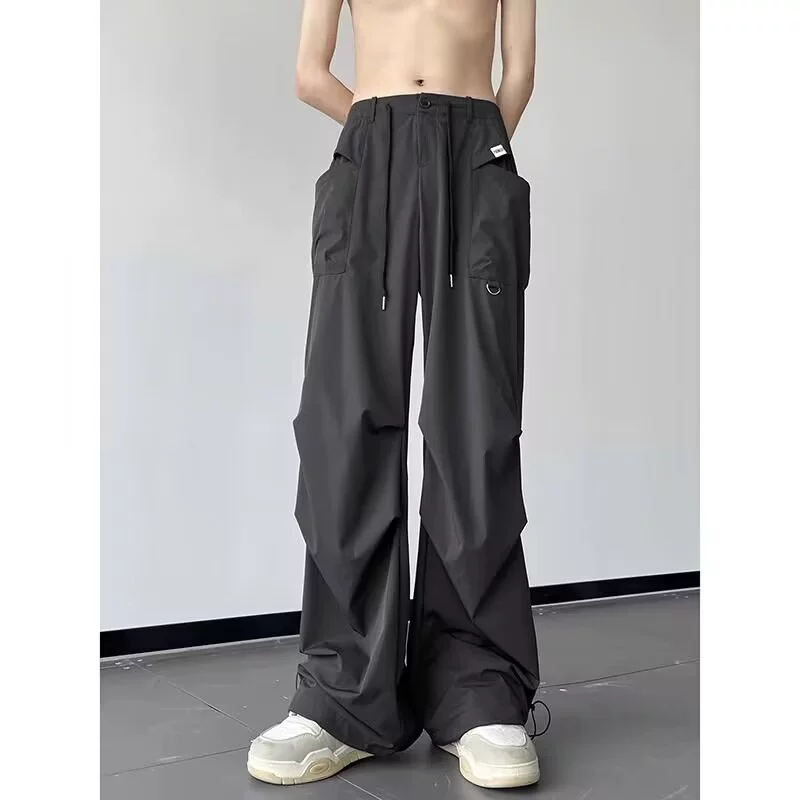  Spring skydiver, thin trend climbing trousers, 2024 years, trend of season, American style, oversize