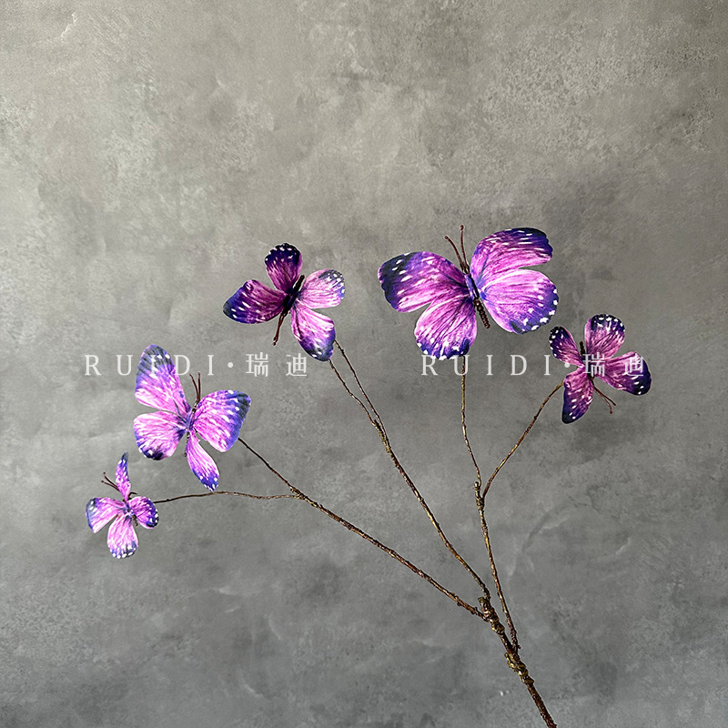 둥근 나비 - 진한 보라색 - YX