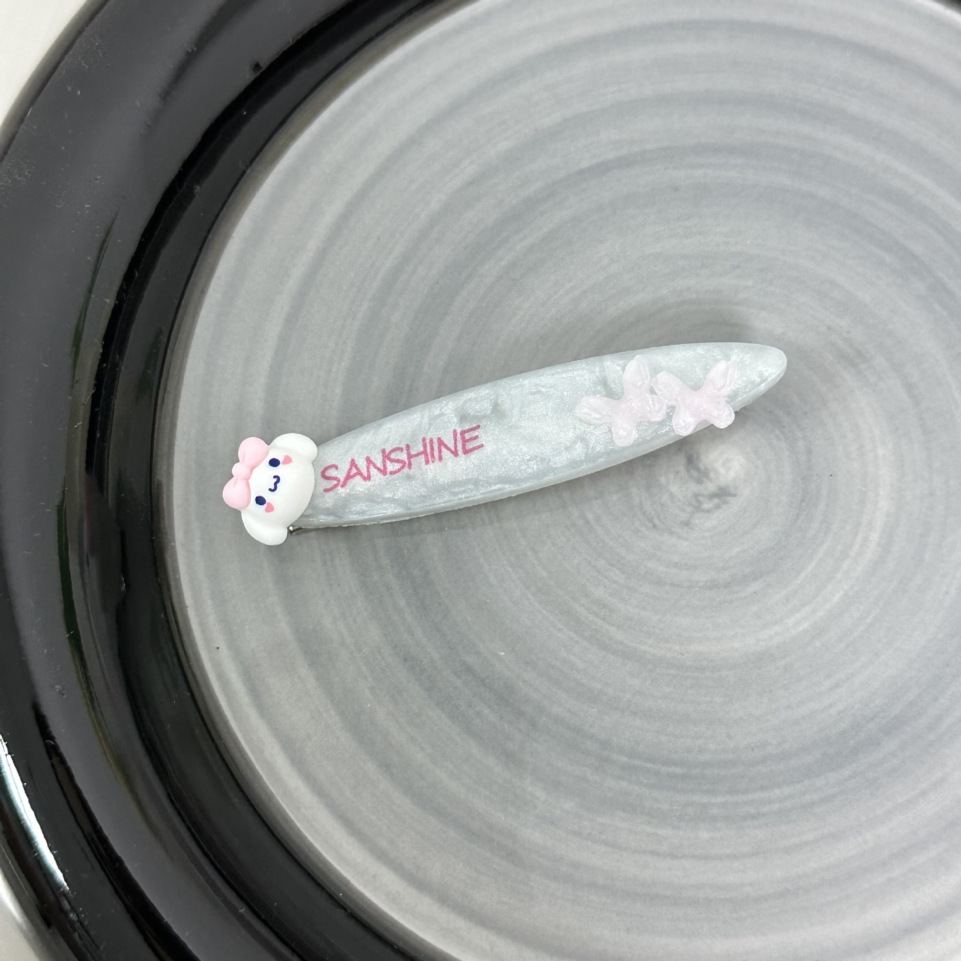 Épingle à cheveux en forme de bec de canard avec lettres de l'alphabet anglais, dessin animé japonais, mignon et mignon, style girly, accessoires pour cheveux cassés_voghion.com