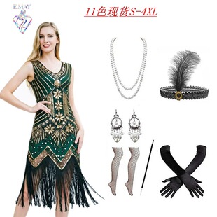 S-4XL�W���uβ���Ɍ�Ů1920S�͹ŶY���w�ı���Ƭ�B��ȹ������Kȹ