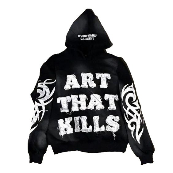 Men's Clothing trendy Gothic original edge patchwork hoodie Y2K street hip hop Harajuku top_voghion.com
