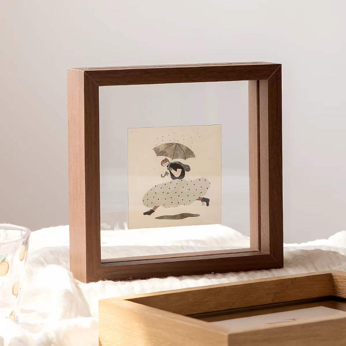 Walnut color / 5inch (8.9x12.7)cm