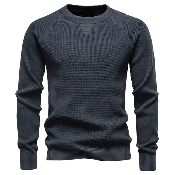 Casual demi-season knitted solid color fashionable quality sweater…
