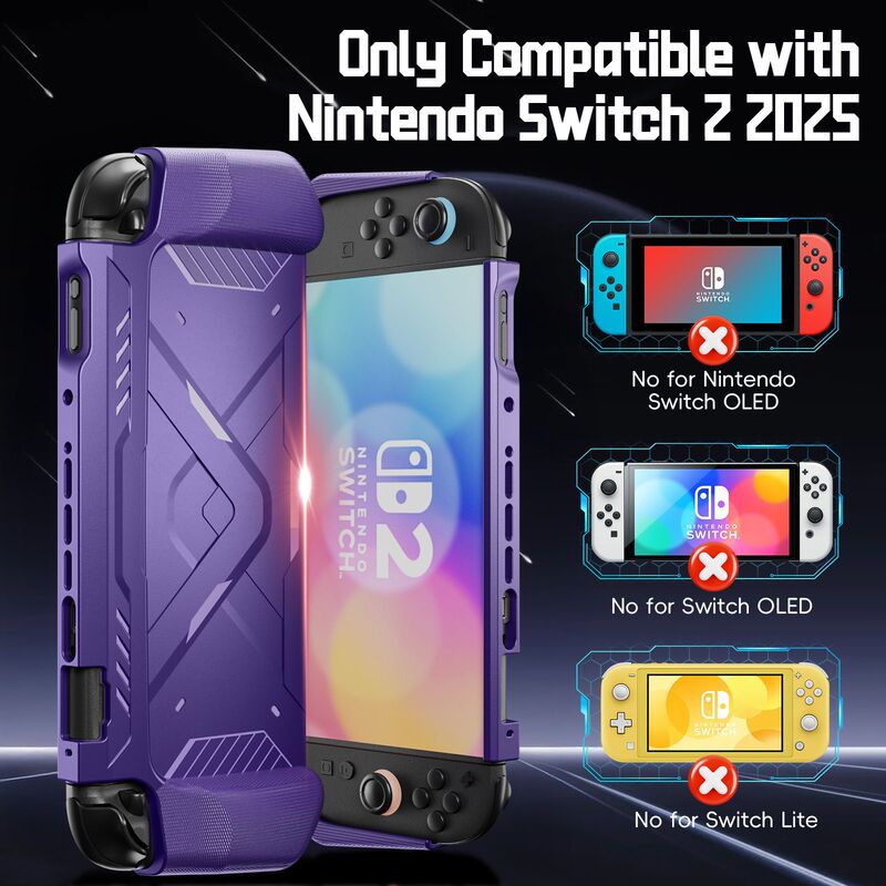 SWITCH2 ゲームコンソール保護ケース NS2 ゲームコンソールメカスタイル保護ケース TPU ソフトボトム PC カバーに適しています|undefined