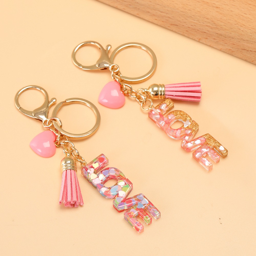 17g Weight Bag Pendant, Keychain Classification 1 Piece Quantity Simple Style Letter Resin Unisex Bag Pendant Keychain