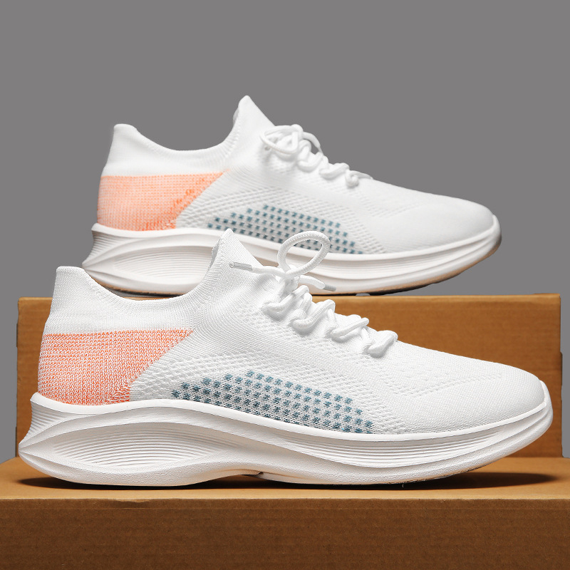 Summer New Breathable Mesh Running Shoes Men's Flying Mesh Mesh Lovers Shoes Casual Trendy Sports Men's Shoes