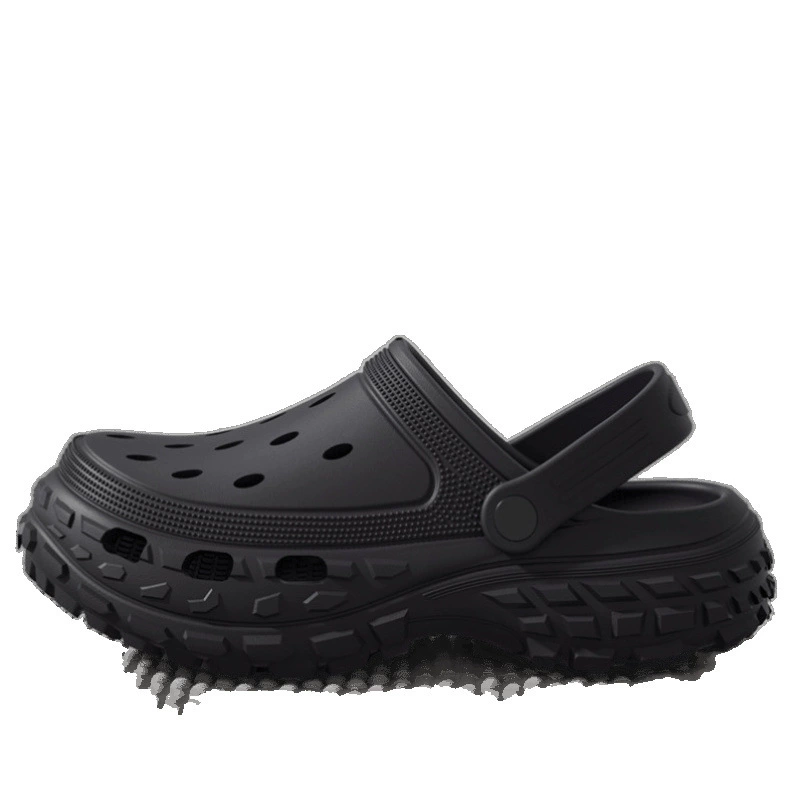 2024 Новый стиль Croc обувь мужские шины обувь с ощущением протектора для лета на открытом воздухе Нескользящие против запаха толстой подошвы пляжные сандалии