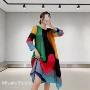 大码夏季印花欧美连衣裙