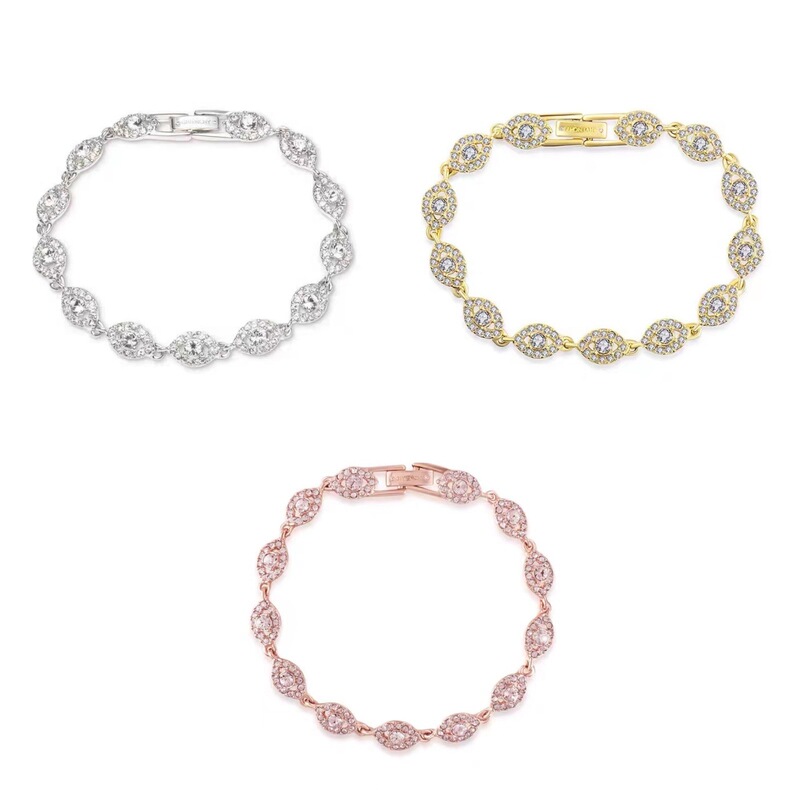 GVC Jijia high quality Angel's Eye Bracelet Love Classic All-match High-end Temperament Shiny Snap Bangle Bracelet