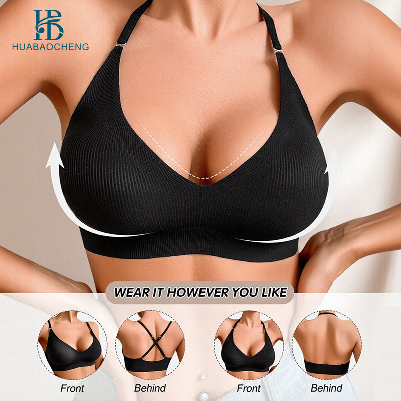 Cross-Border Plus-Size Wireless Bra for Women, European and American Style, Seamless, Supportive, Comfortable, Breathable Sports Bra, Slimming and Side Breast Minimizing Cross-Border Plus-Size Wireless Bra for Women, European and American Style, Seamless, Supportive, Comfortable, Breathable Sports Bra, Slimming and Side Breast Minimizing