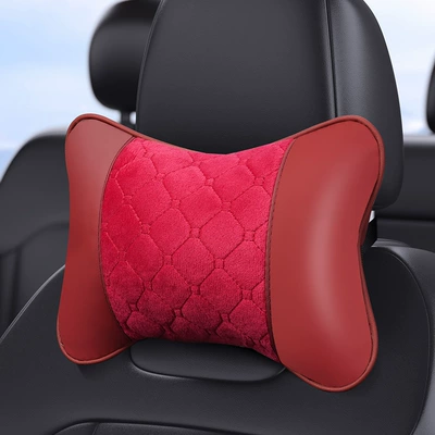 Headrest, Neck Pillow, Car Cervical Pillow - one-red-rhombus-24996176