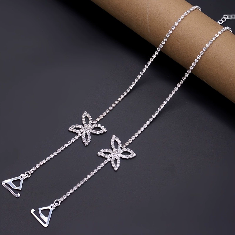 2025 новый трансграничный европейский и американский стиль, 1 пара регулируемых невидимых бюстгальтеров без бретелек со стразами, трансграничная дропшиппинг.