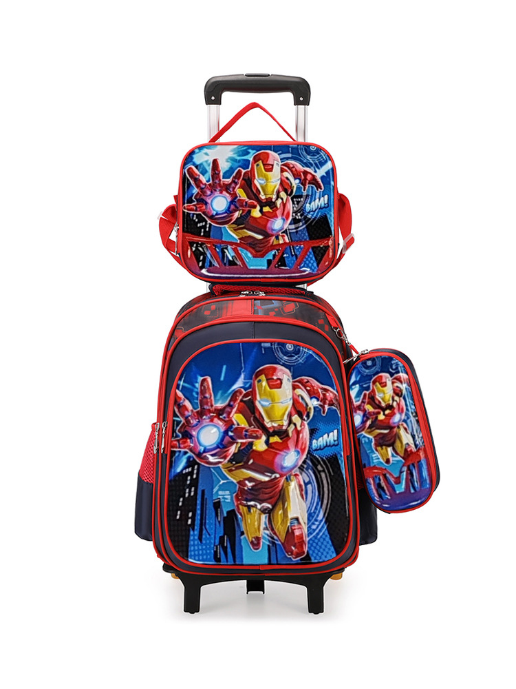 Fábrica en stock estudiantes de la escuela primaria pueden sostener la bolsa de almuerzo bolsa de lápiz caja de tres piezas de los niños mochila de dibujos animados lindo