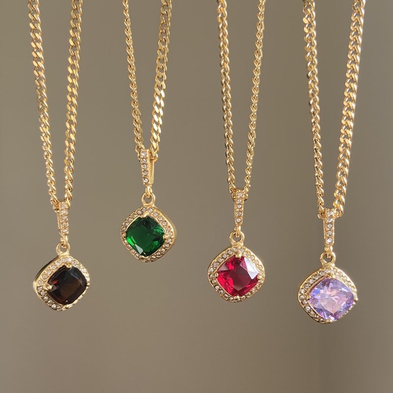 Fashion Heart Shape Copper Layered Necklaces Plating Artificial Rhinestones Copper Necklaces