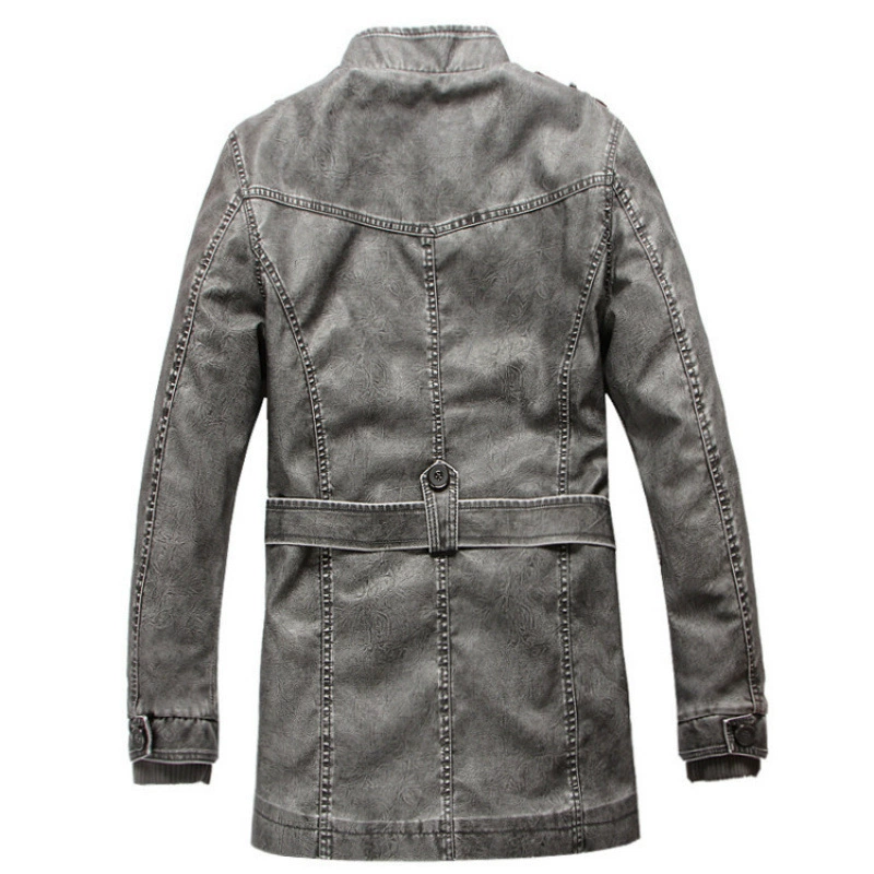 Длинное флисовое полиуретановое длинное пальто с молнией для отдыха, 2019, slim fit, средней длины
