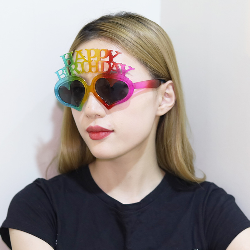 Lentes Decorativos de Cumpleaños con Corazón Plástico ABS Decorativo para Fiesta de Cumpleaños y Fotos image 4